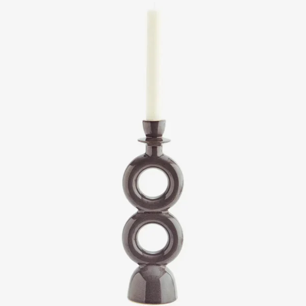 MADAM  STOLTZ |Kandelaar dubbel|taupe - Afbeelding 2