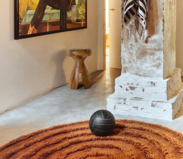 Hk Living | Round woolen rug mahogany (ø150cm) - Afbeelding 3