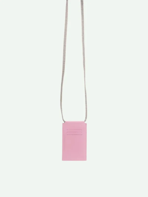 The Sticky Sis Club phone pouch | il sole | knitted stripes | dolce pink + arancia orange - Afbeelding 3